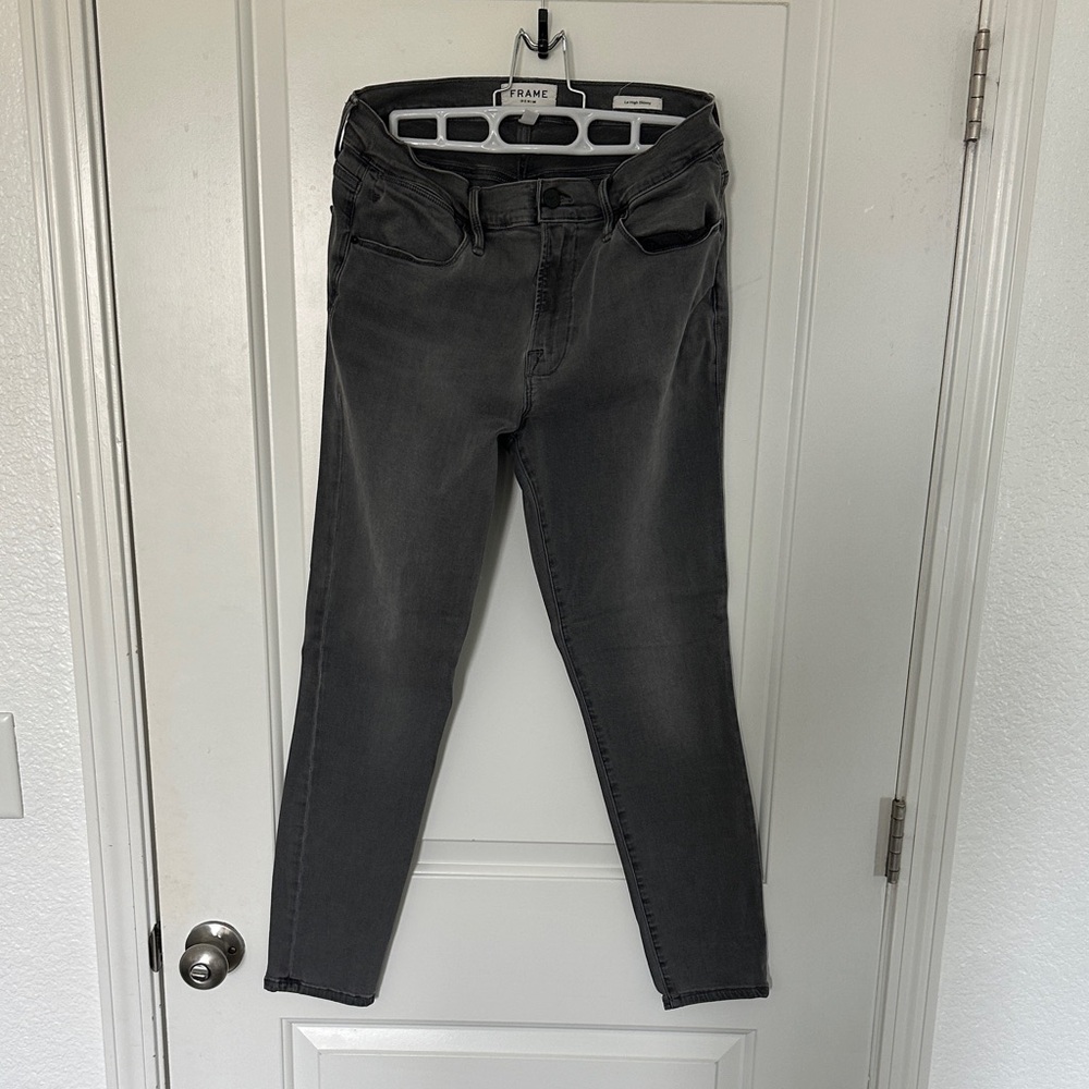 Frame Denim Charcoal Le High Skinny Jeans